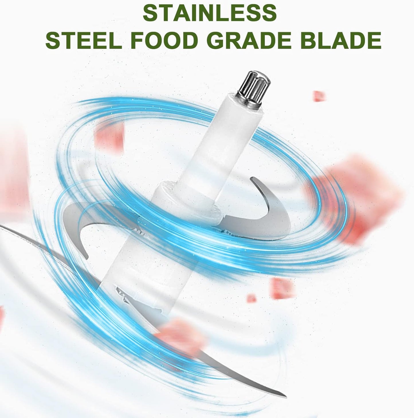 Picadora Eléctrica 850W – Cuchillas 360° para Carne y Alimentos Duros