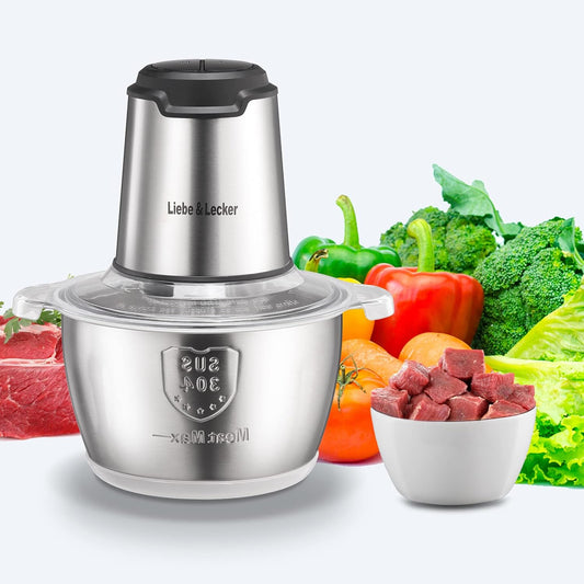 Picadora Eléctrica 850W – Cuchillas 360° para Carne y Alimentos Duros
