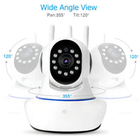 CÁMARA DE SEGURIDAD 360° – 3 ANTENAS WIFI HD